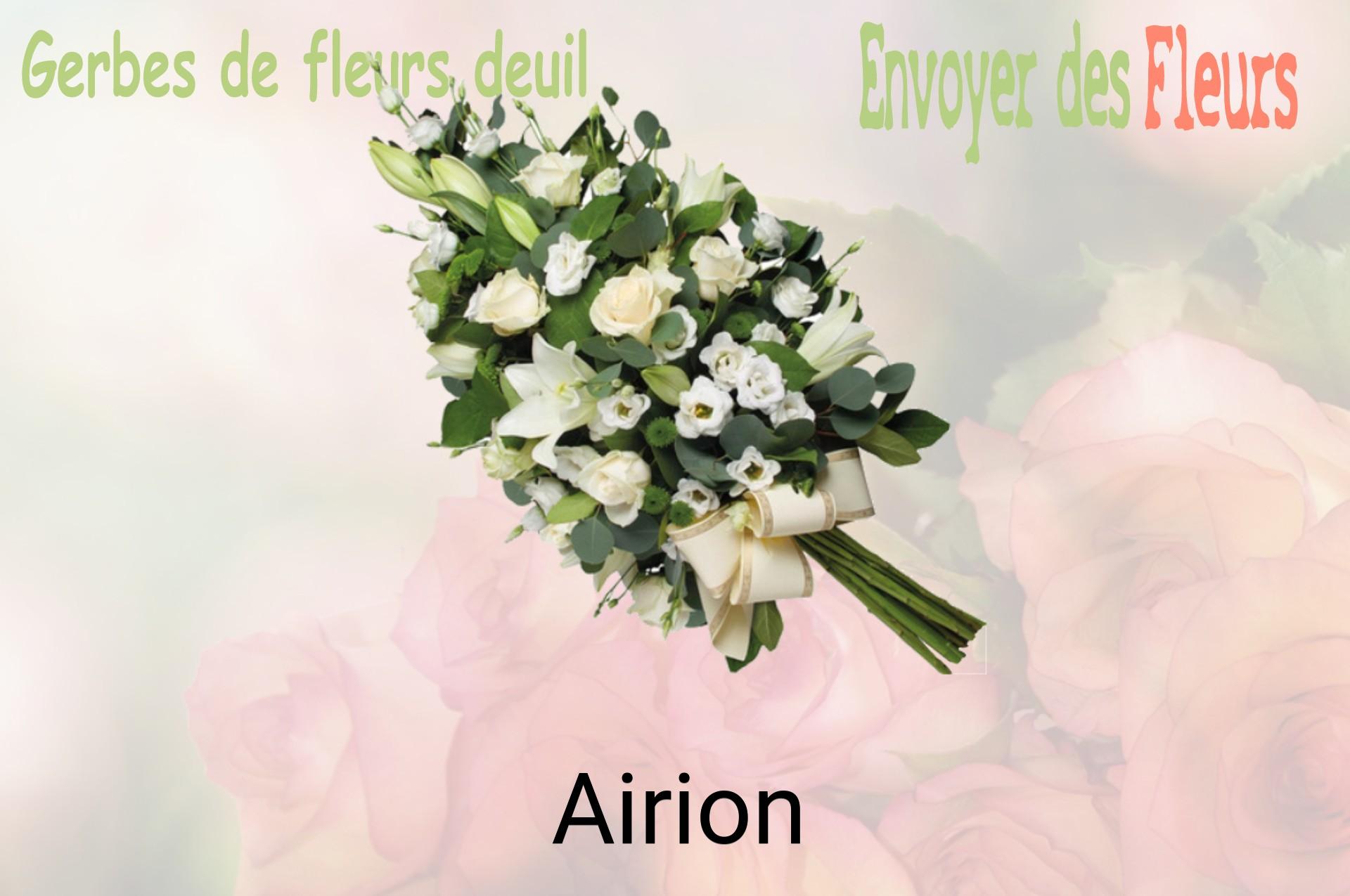 Gerbe de fleurs de deuil livrée à Airion